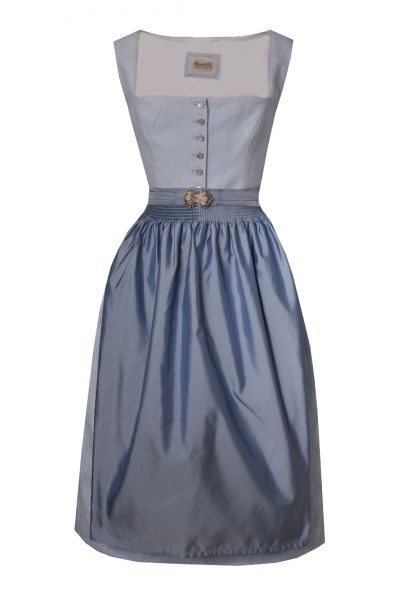 B-Ware / 2. Wahl - Dirndl midi 70cm Brechl hellblau blau Stockerpoint