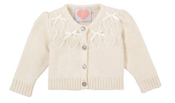 Kinder-Strickjacke Leoni creme beige Turi Landhaus