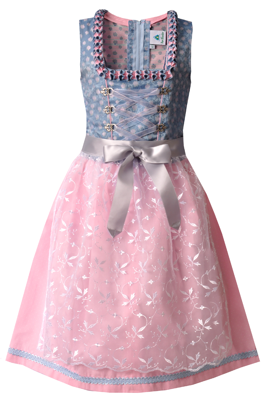 Jugenddirndl Roggenburg Blau Rosa Von Isar Trachten Trachtenoutlet24