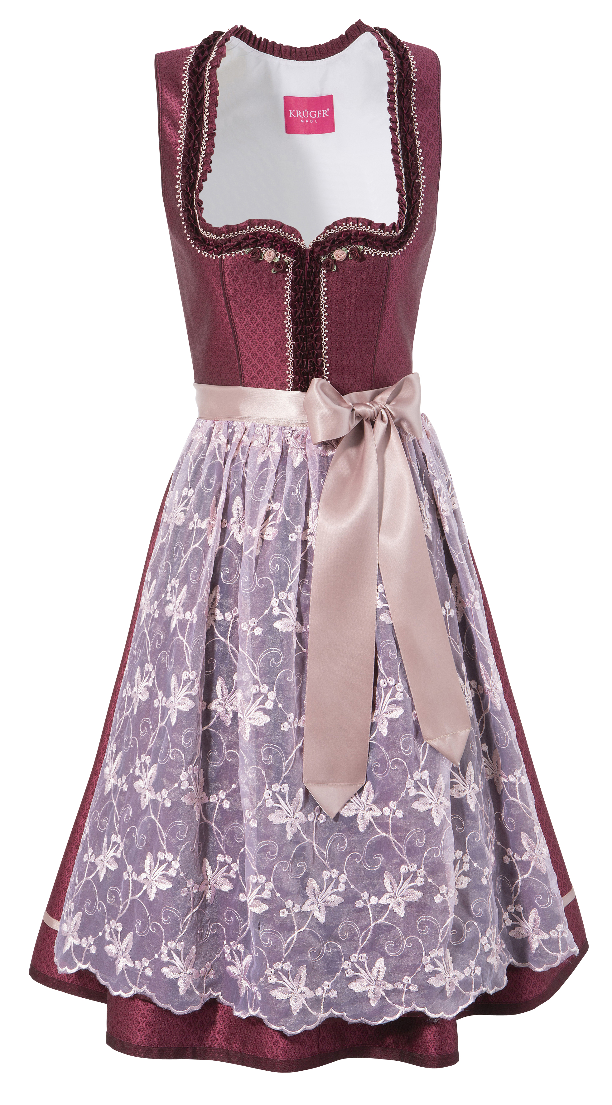 B-Ware / 2. Wahl Dirndl-BH Untere Zeitelwaidt weiß rosa Schleife Krüger, B-Ware / 2. Wahl Dirndl-BH Untere Zeitelwaidt weiß rosa Schleife Krüger, Dirndl-BH / Dessous, Damen