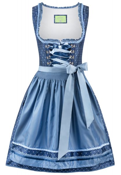 B-Ware / 2. Wahl - Dirndl mini 55 cm Elise blau Stockerpoint