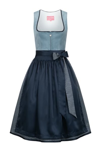 Dirndl midi 70 cm Dena blau Samt Krüger Madl