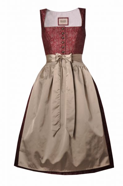 B-Ware / 2. Wahl - Dirndl midi 70cm Daschendorf bordeaux Stockerpoint