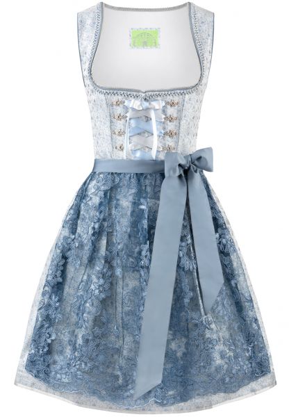 B-Ware / 2. Wahl - Dirndl mini 48cm Nanita rauchblau blau Stockerpoint