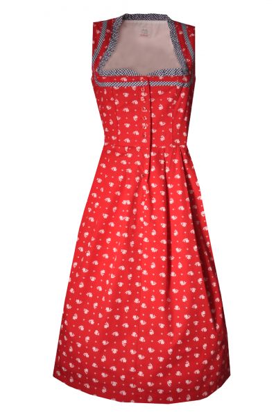 Dirndl 70 cm Angerhof rot blau Trachtenset o.S. Naber Collection