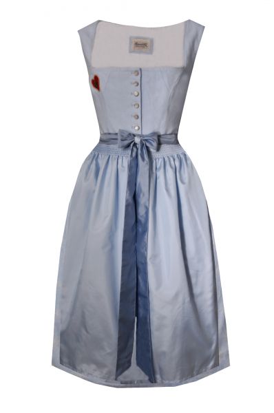 B-Ware / 2. Wahl - Dirndl midi 70cm Bühlhaus hellblau blau Stockerpoint