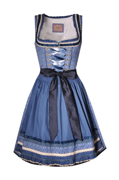 B-Ware / 2. Wahl - Dirndl mini 55cm blau Moser