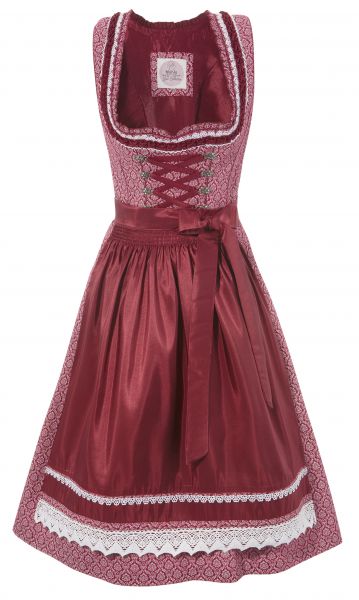 B-Ware / 2. Wahl - Dirndl mini 58cm Kirsten rot Marjo