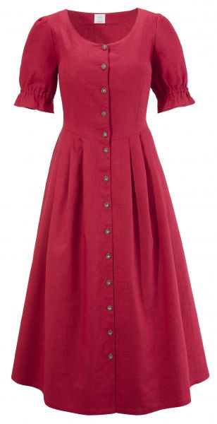 B-Ware / 2. Wahl - Trachtenkleid Landhauskleid lang 85 cm Röttenbach rot Naber Collection